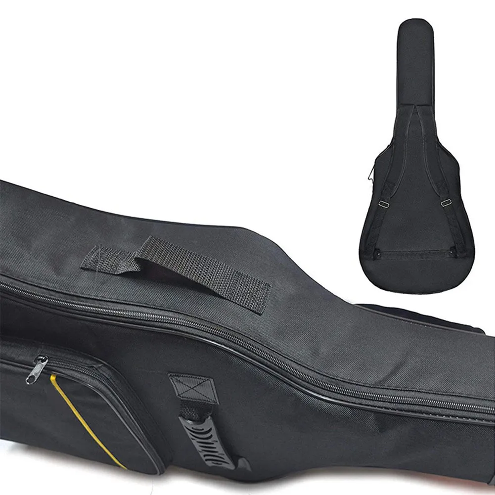 (105x42x12cm) Padded Guitar Cover Waterproof Bag with Carrying Strap - Black