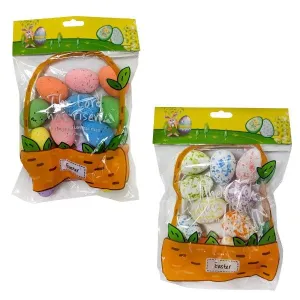 12pk Assorted Colour Easter Foam Eggs