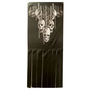 200cm Halloween Hanging Curtain with Skulls on Chains