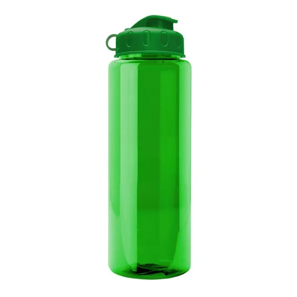 32 Oz. Guzzler Transparent Bottle - Flip Lid (Q853722)