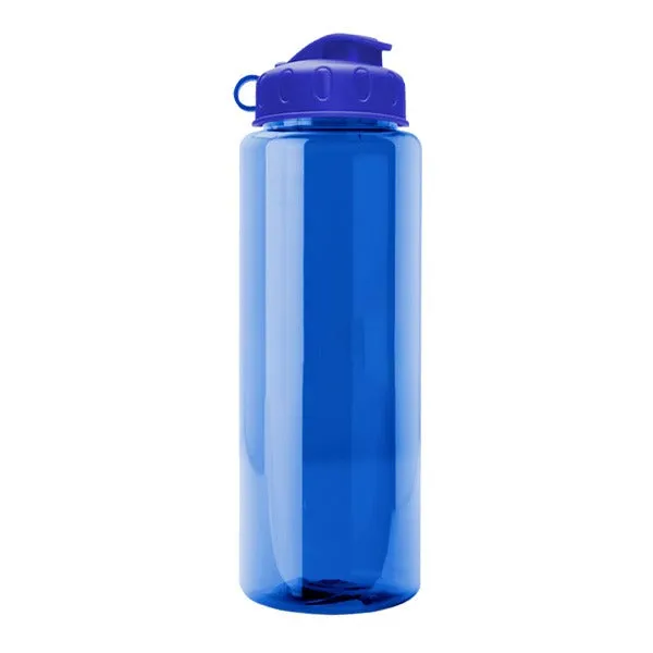 32 Oz. Guzzler Transparent Bottle - Flip Lid (Q853722)