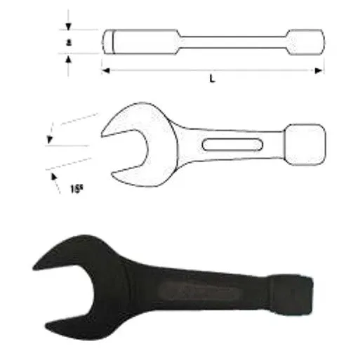 90mm Flat Open End Striking Wrench