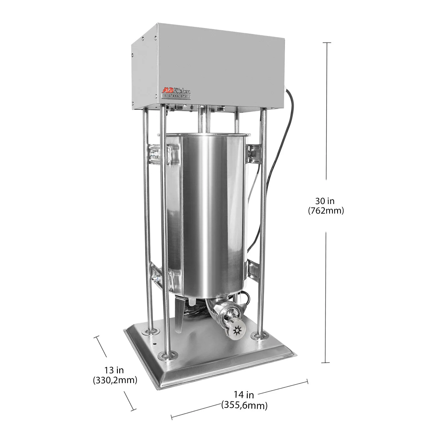 A-FCM15 Churro Maker Machine | Vertical Type Electric Churro Machine | Stainless Steel | 15L | Pedal Control
