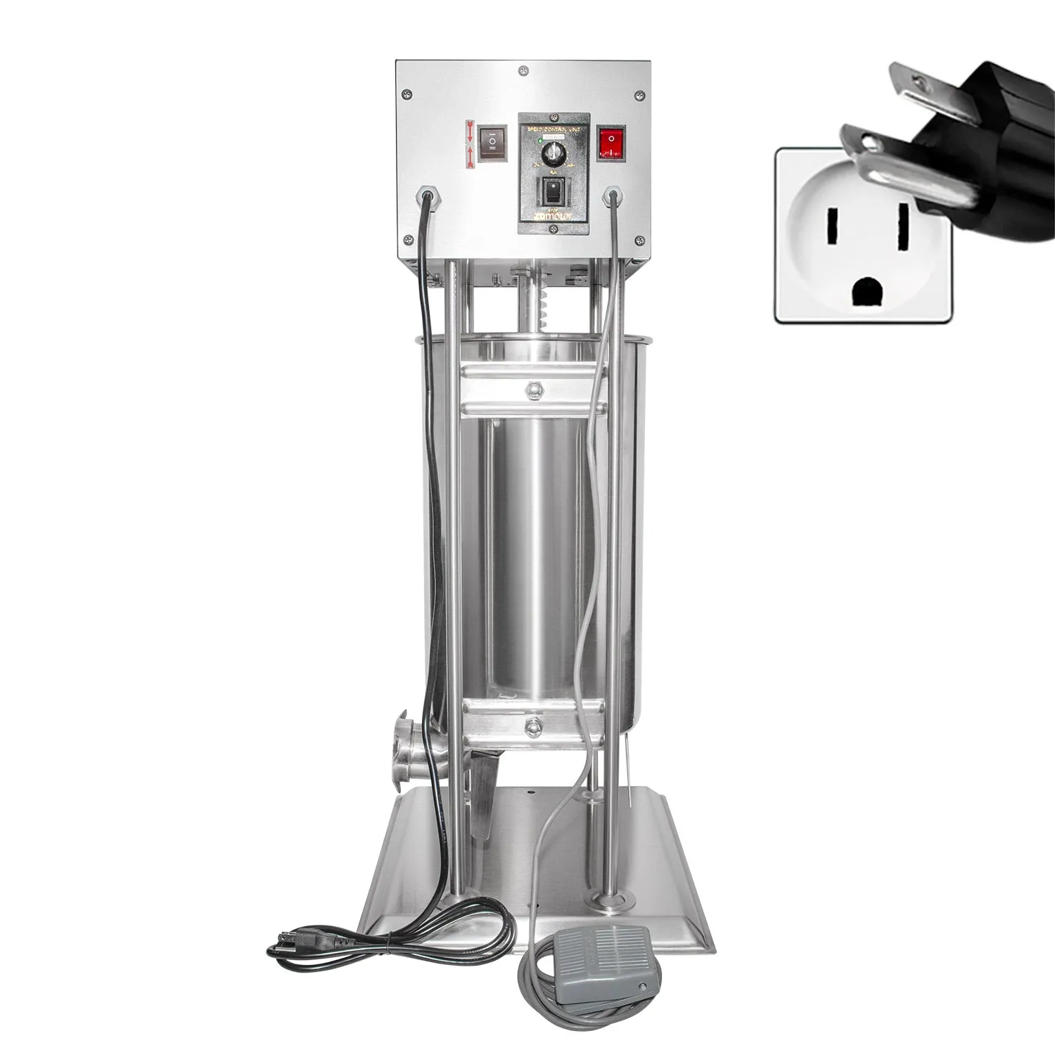 A-FCM15 Churro Maker Machine | Vertical Type Electric Churro Machine | Stainless Steel | 15L | Pedal Control