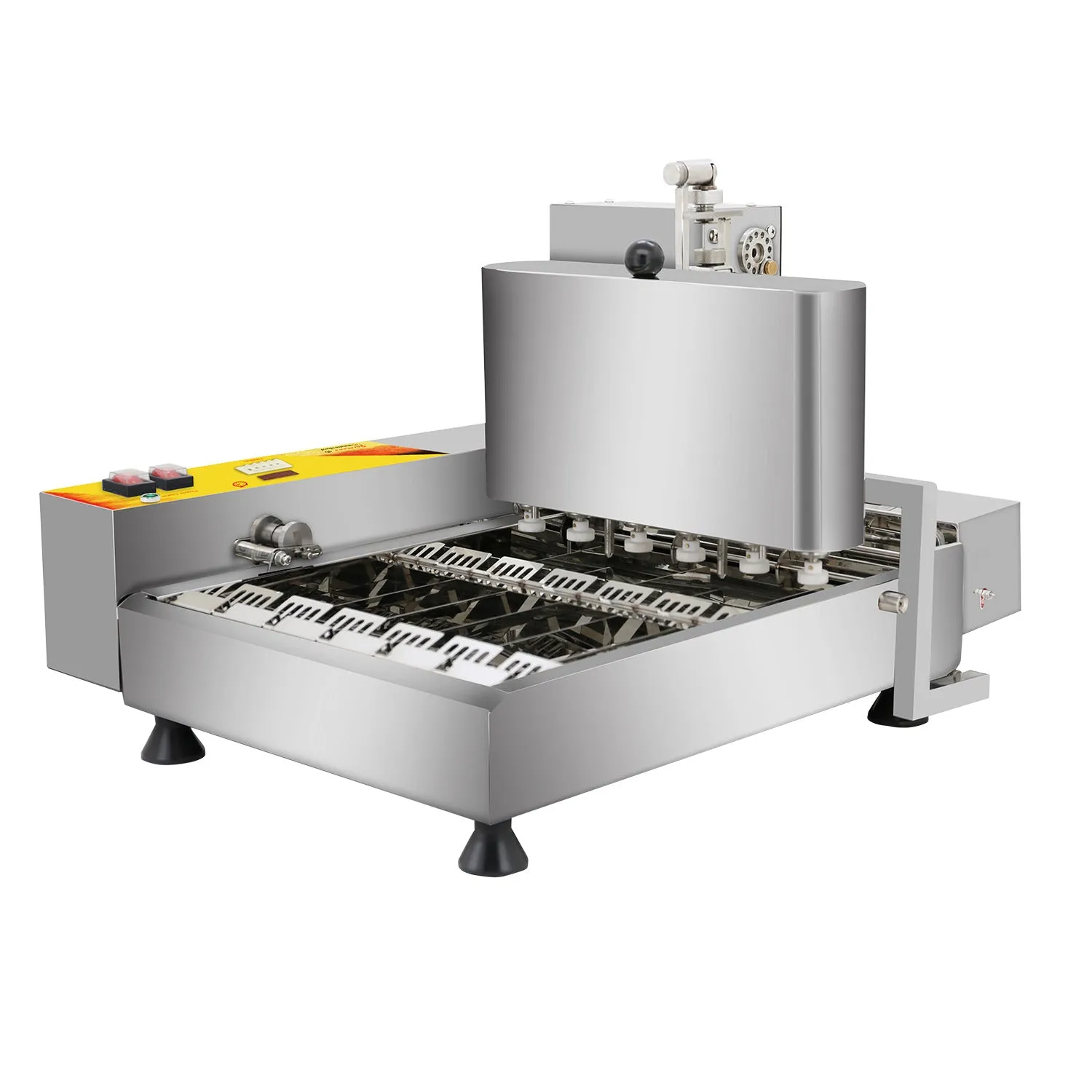 ALDKitchen Mini Donut Maker Commercial | Automatic Doughnut Frying Machine | Stainless Steel