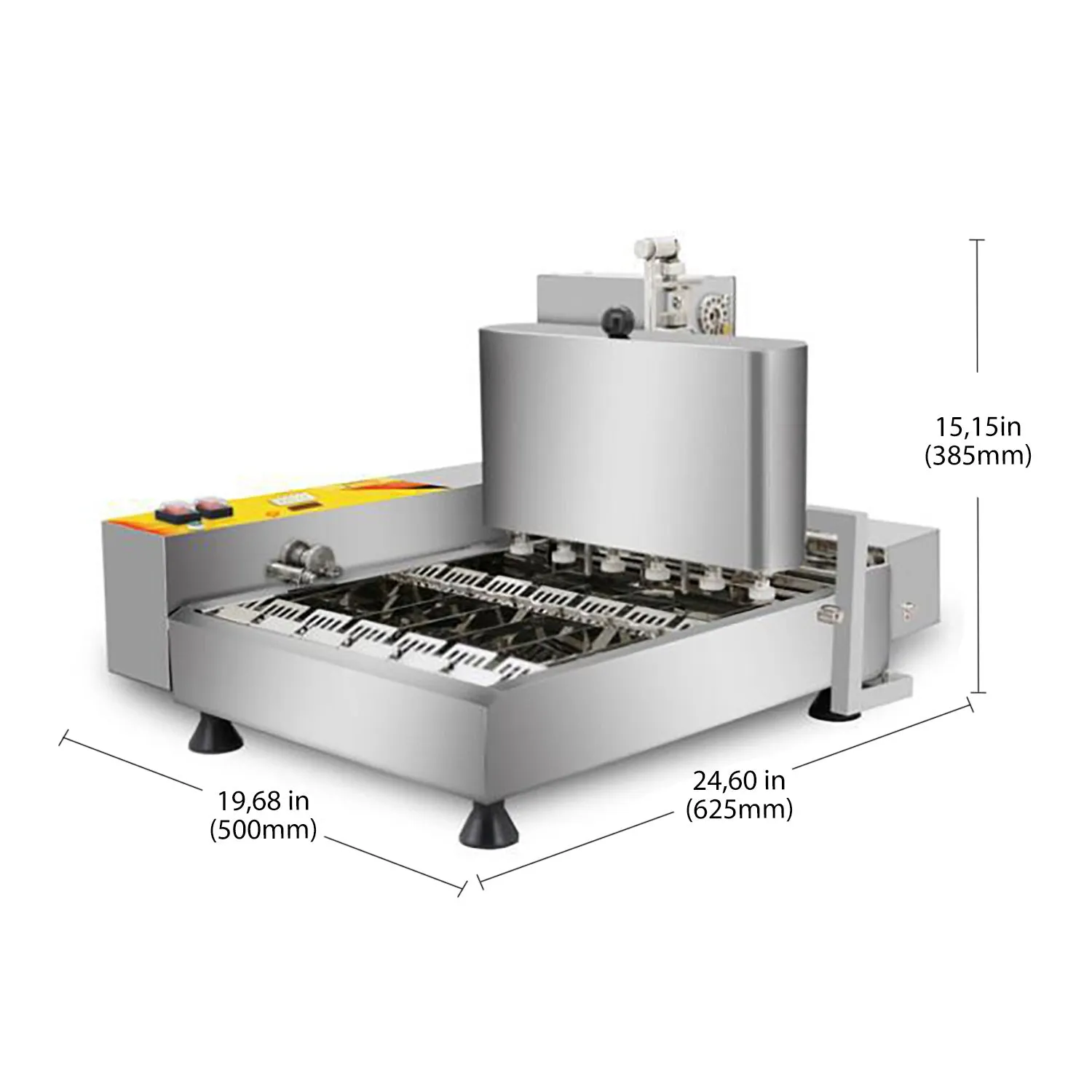 ALDKitchen Mini Donut Maker Commercial | Automatic Doughnut Frying Machine | Stainless Steel