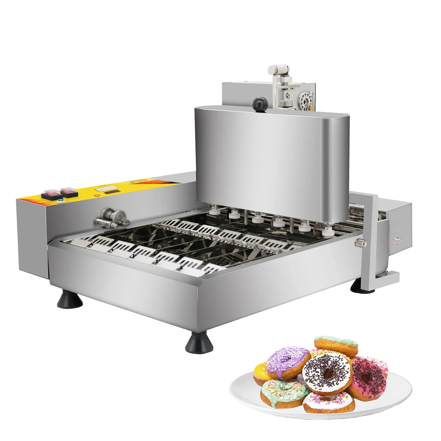 ALDKitchen Mini Donut Maker Commercial | Automatic Doughnut Frying Machine | Stainless Steel
