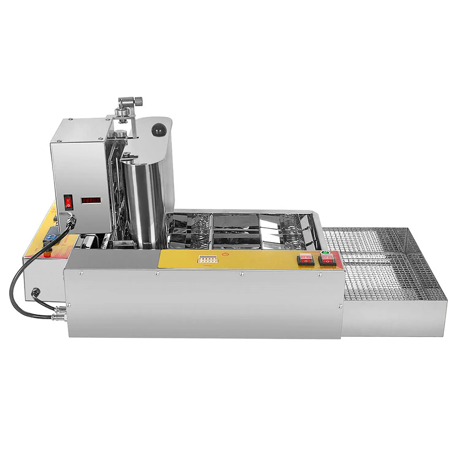 ALDKitchen Mini Donut Maker Commercial | Automatic Doughnut Frying Machine | Stainless Steel