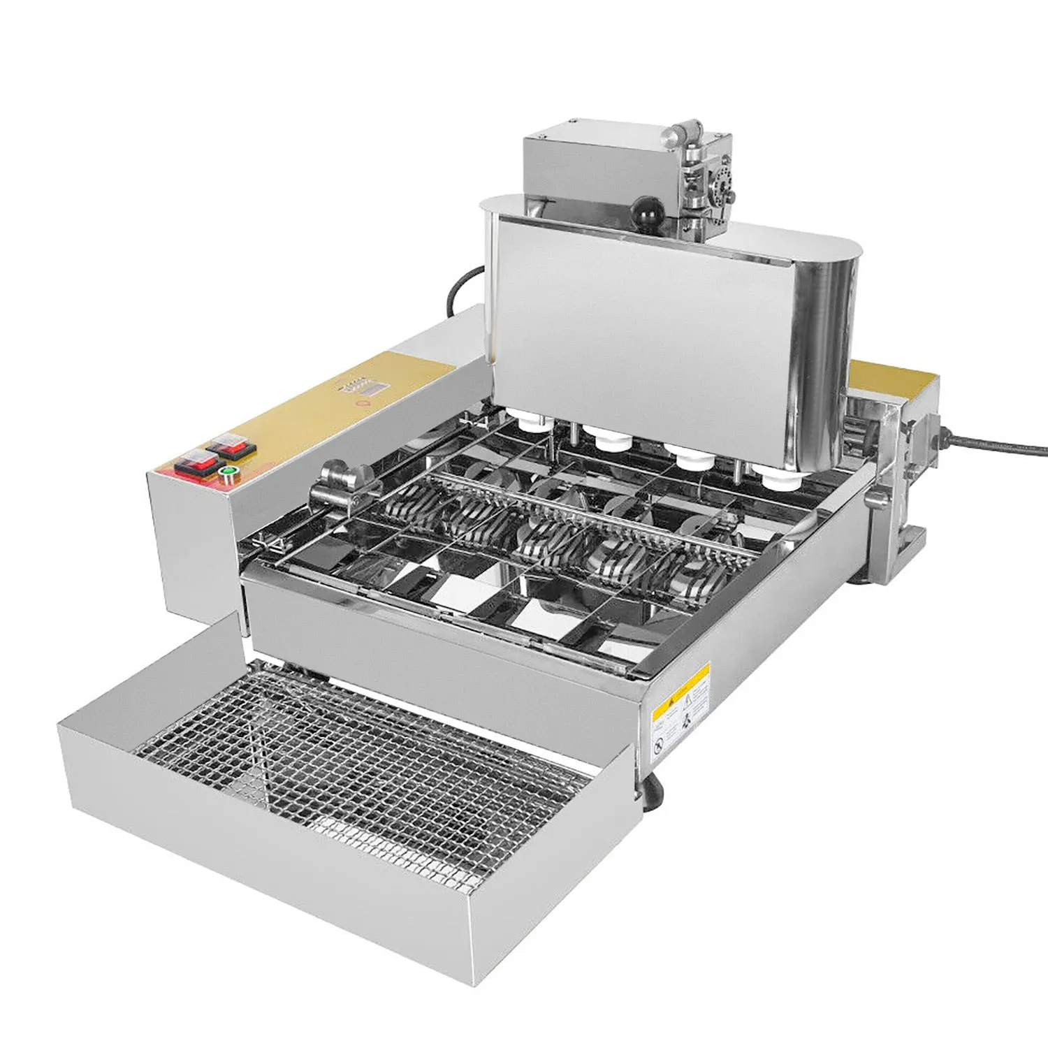 ALDKitchen Mini Donut Maker Commercial | Automatic Doughnut Frying Machine | Stainless Steel