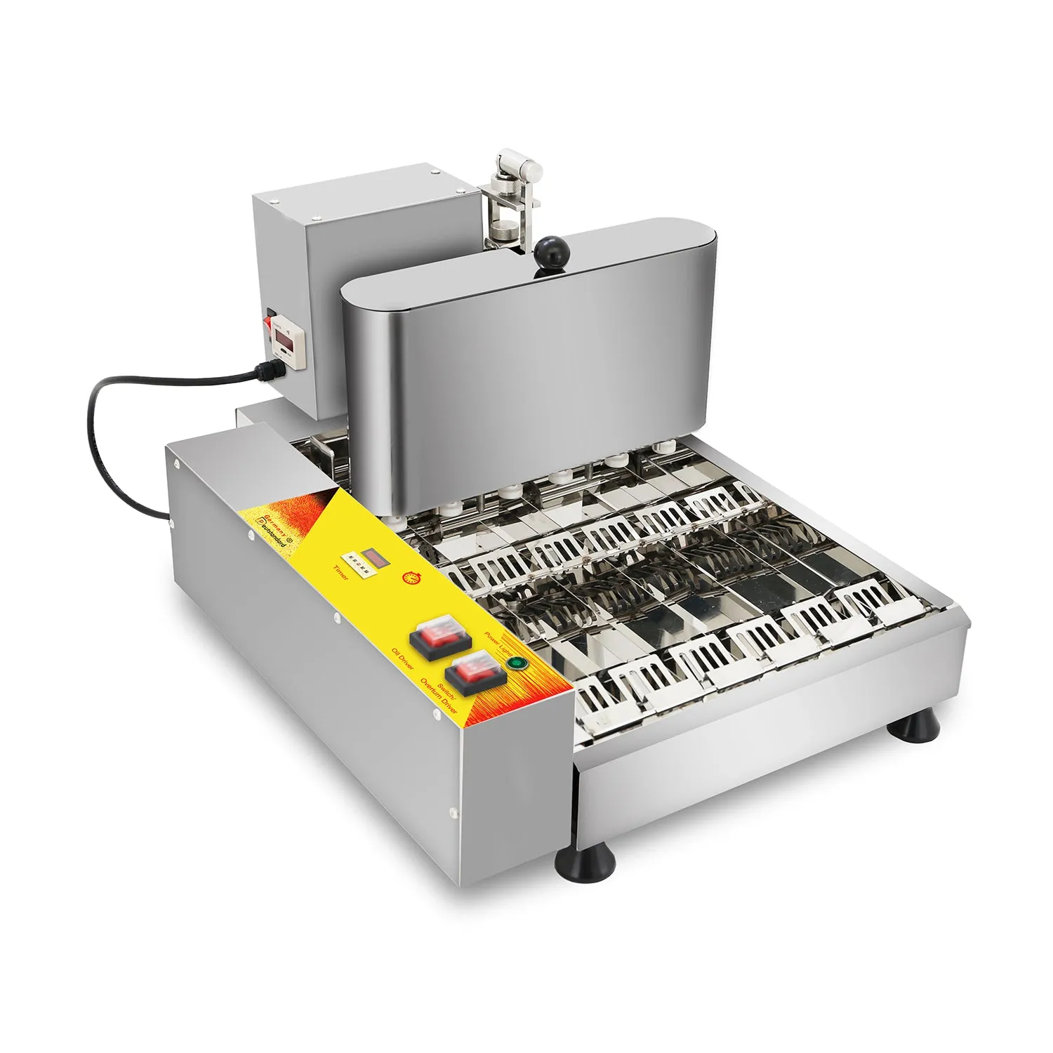 ALDKitchen Mini Donut Maker Commercial | Automatic Doughnut Frying Machine | Stainless Steel