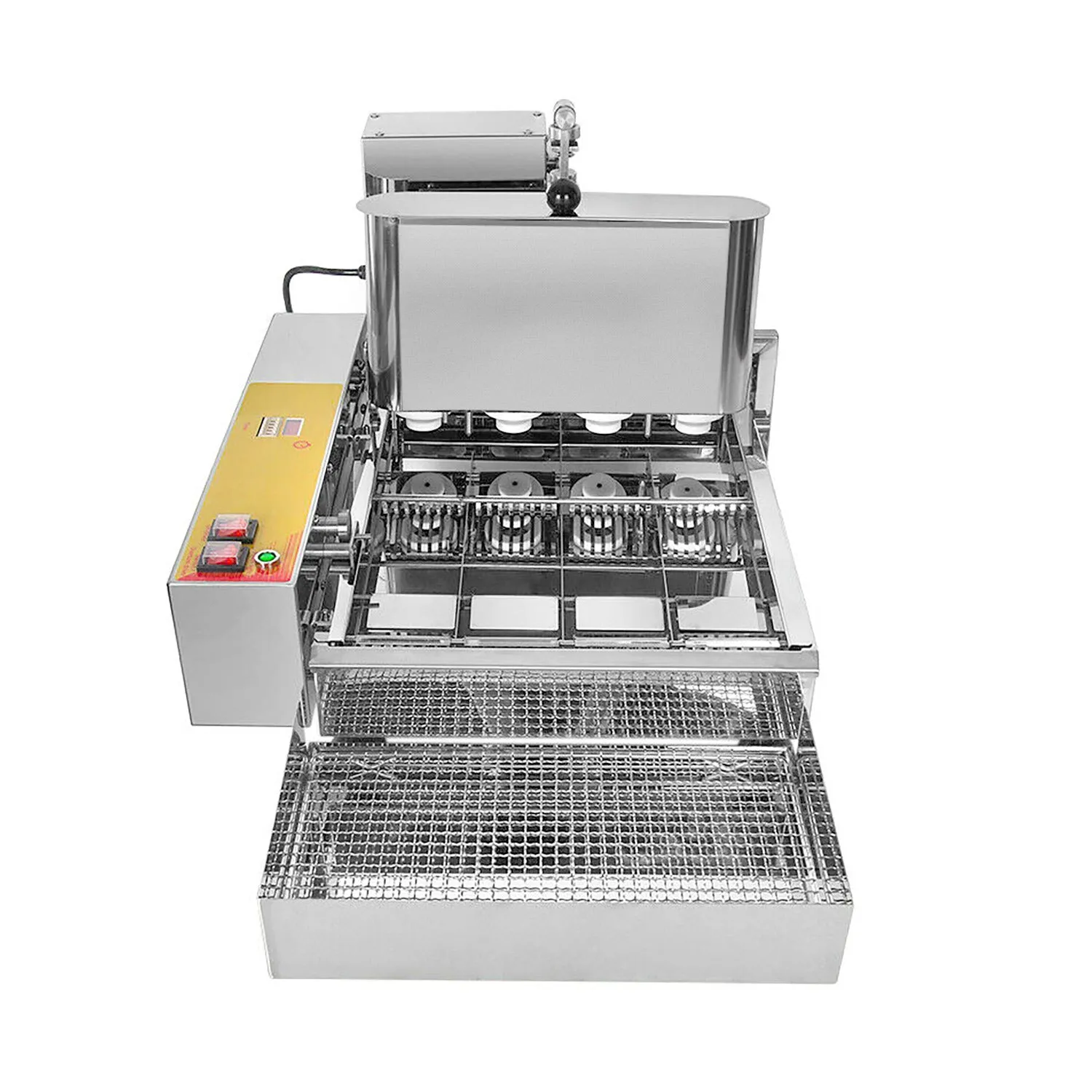 ALDKitchen Mini Donut Maker Commercial | Automatic Doughnut Frying Machine | Stainless Steel