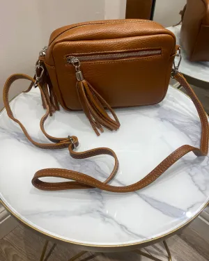Alison Leather Camera Bag - Tan