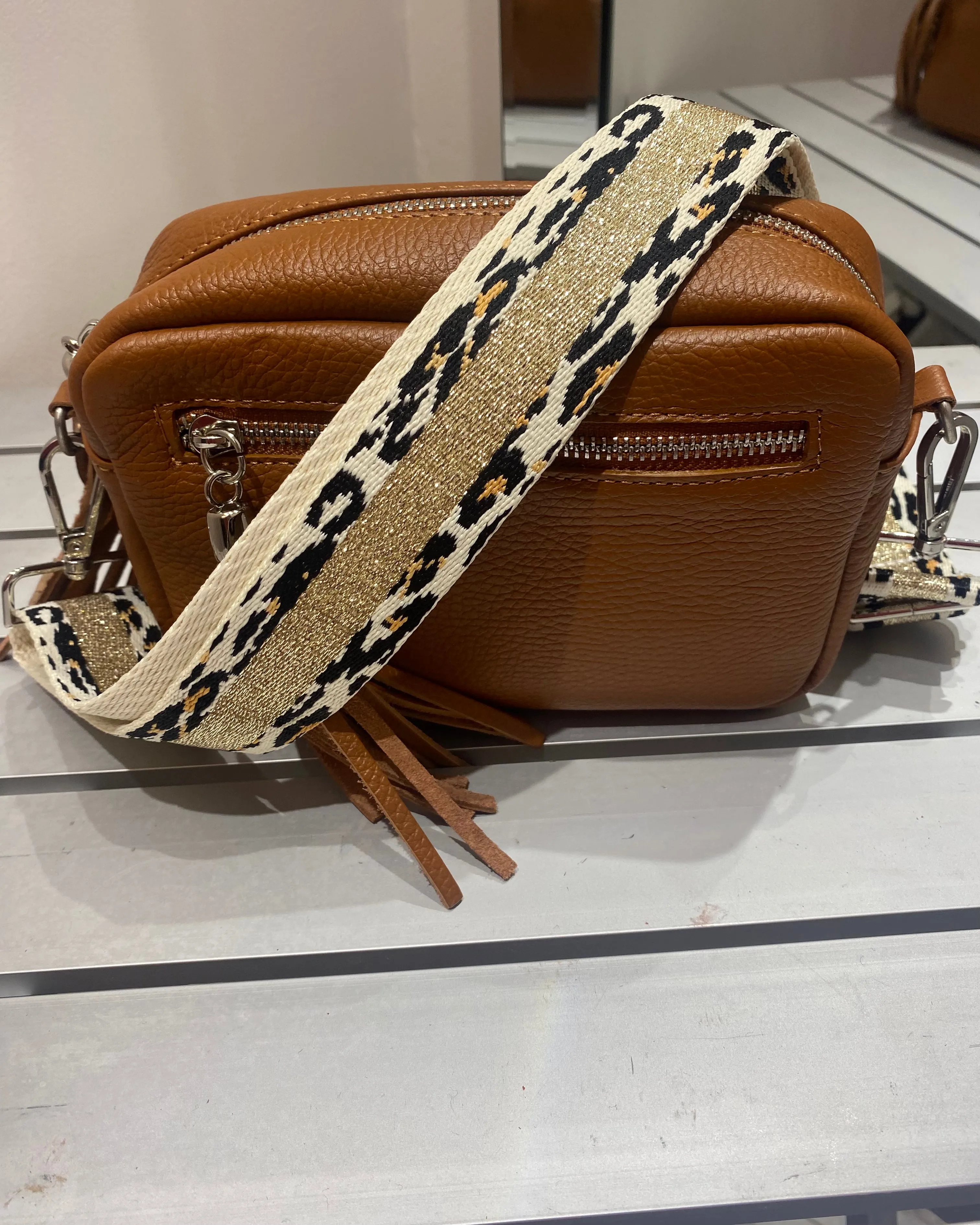 Alison Leather Camera Bag - Tan