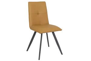 Amber - Yellow Faux Leather Dining Chair