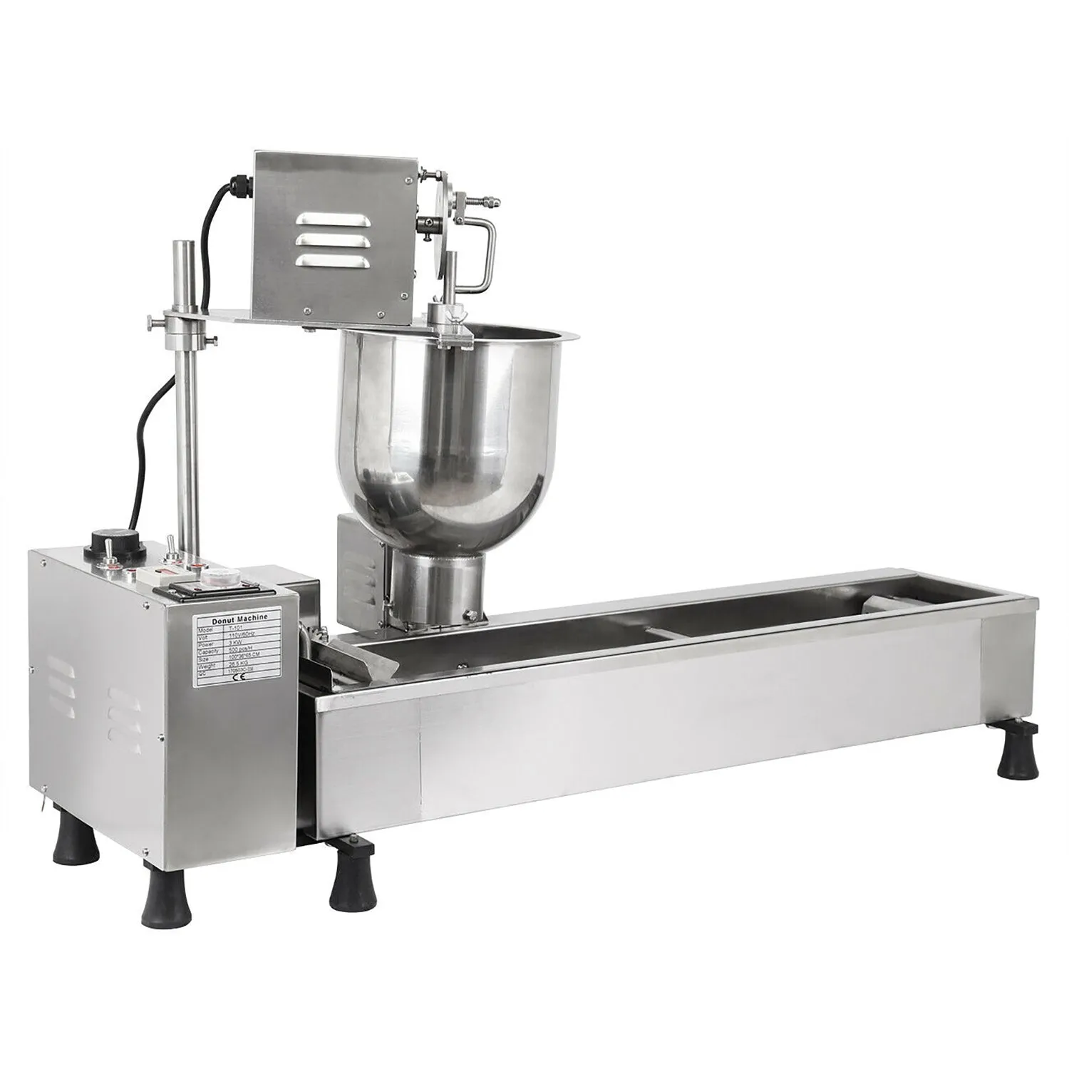 AP-02 Mini Donut Maker Commercial | Automatic Doughnut Machine | 3 Nozzles Set | Stainless Steel