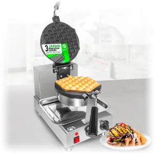 AP-127 AP-124 Bubble Waffle Maker Machine | Improved Digital Thermostat | Commercial Waffle Iron | 110V | Egg Waffle Machine | Improved Manual Thermostat | 360 Rotated Mechanism