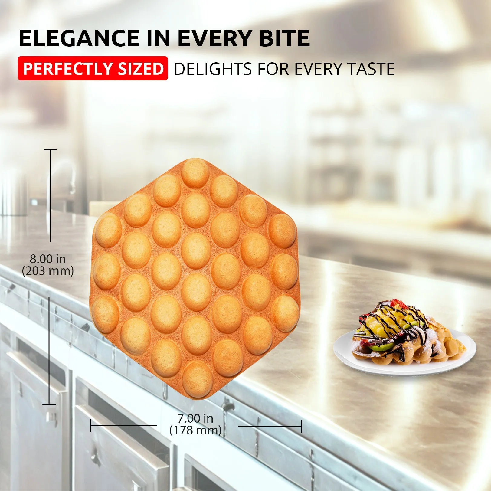 AP-127 AP-124 Bubble Waffle Maker Machine | Improved Digital Thermostat | Commercial Waffle Iron | 110V | Egg Waffle Machine | Improved Manual Thermostat | 360 Rotated Mechanism