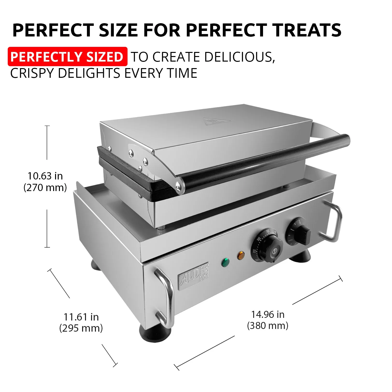 AP-528 Corn Dog Maker Commercial | 6 Waffles on Sticks | Nonstick