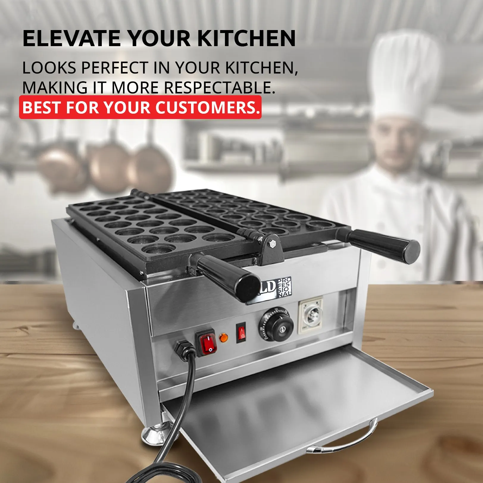 AP-738 Walnut-Shape Waffle Maker | Stuffed Waffle Iron | 23 Nut Waffles