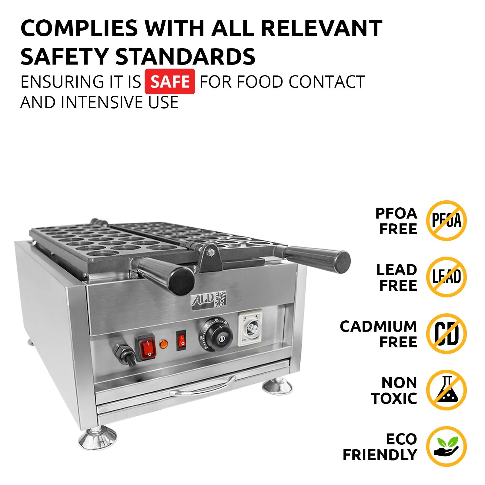 AP-738 Walnut-Shape Waffle Maker | Stuffed Waffle Iron | 23 Nut Waffles