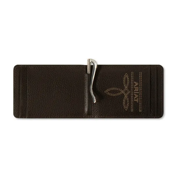 ARIAT MONEY CLIP CHOCOLATE CALF HAIR - ACCESSORIES WALLET