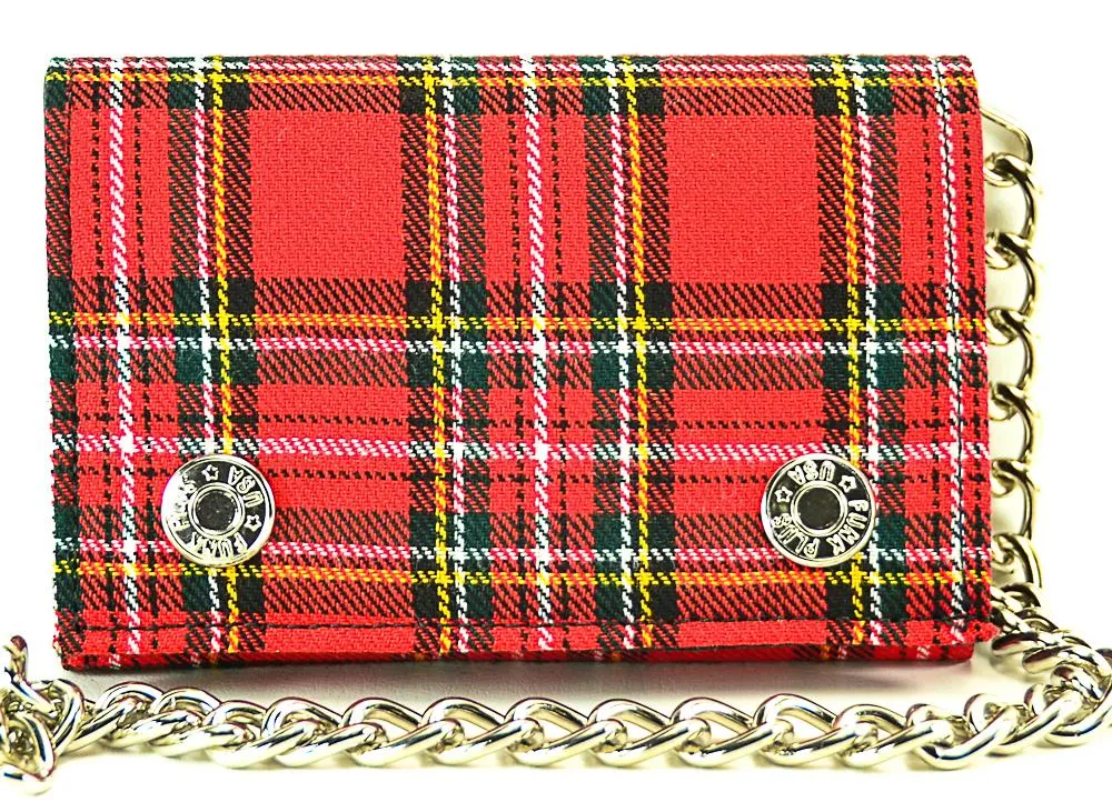 AssortedPlaid Trifold Wallet