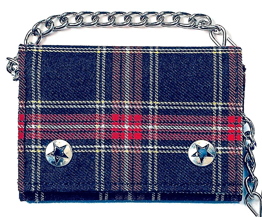 AssortedPlaid Trifold Wallet