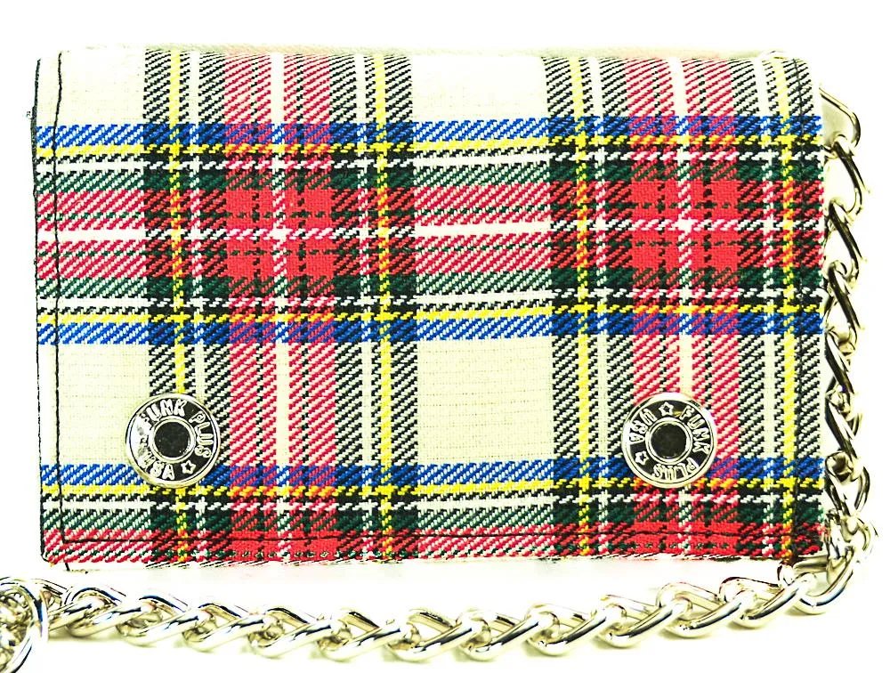 AssortedPlaid Trifold Wallet