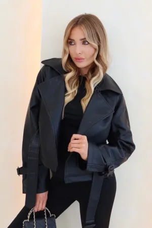 Bailey black faux leather jacket