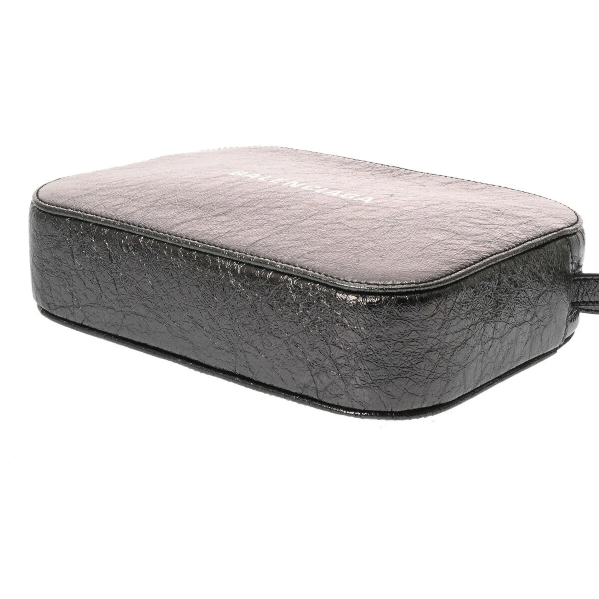 Balenciaga Camera Silver Leather Bag