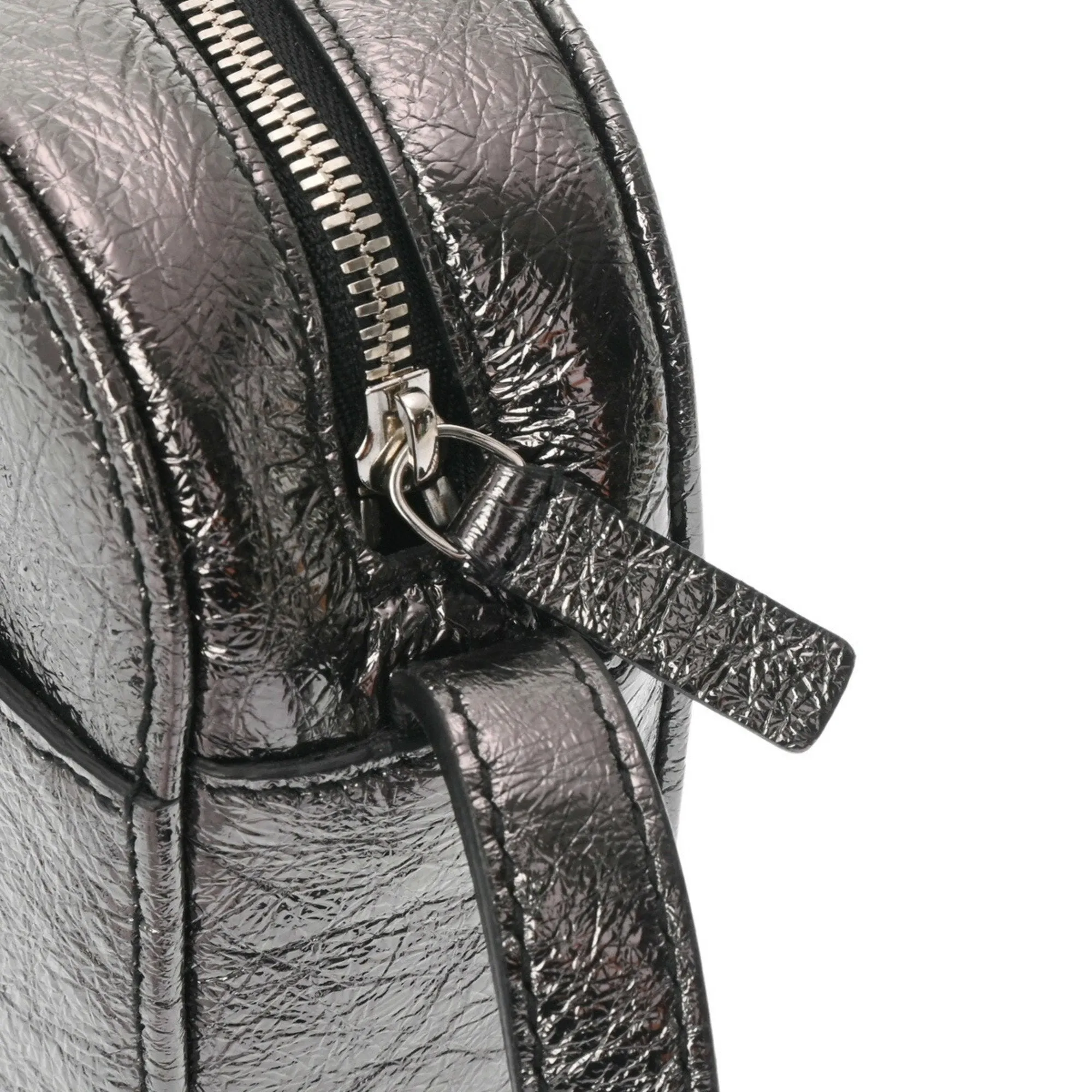 Balenciaga Camera Silver Leather Bag