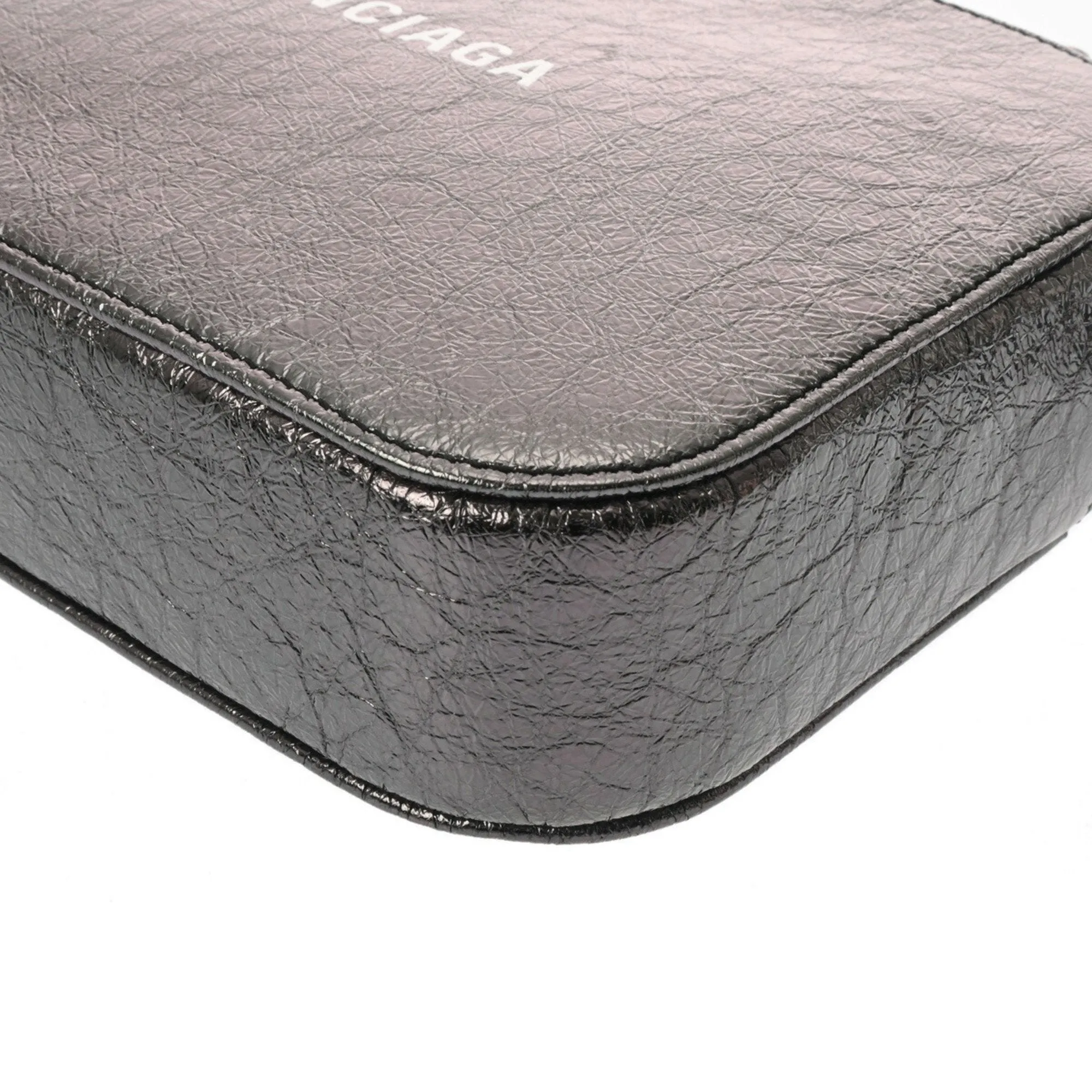 Balenciaga Camera Silver Leather Bag