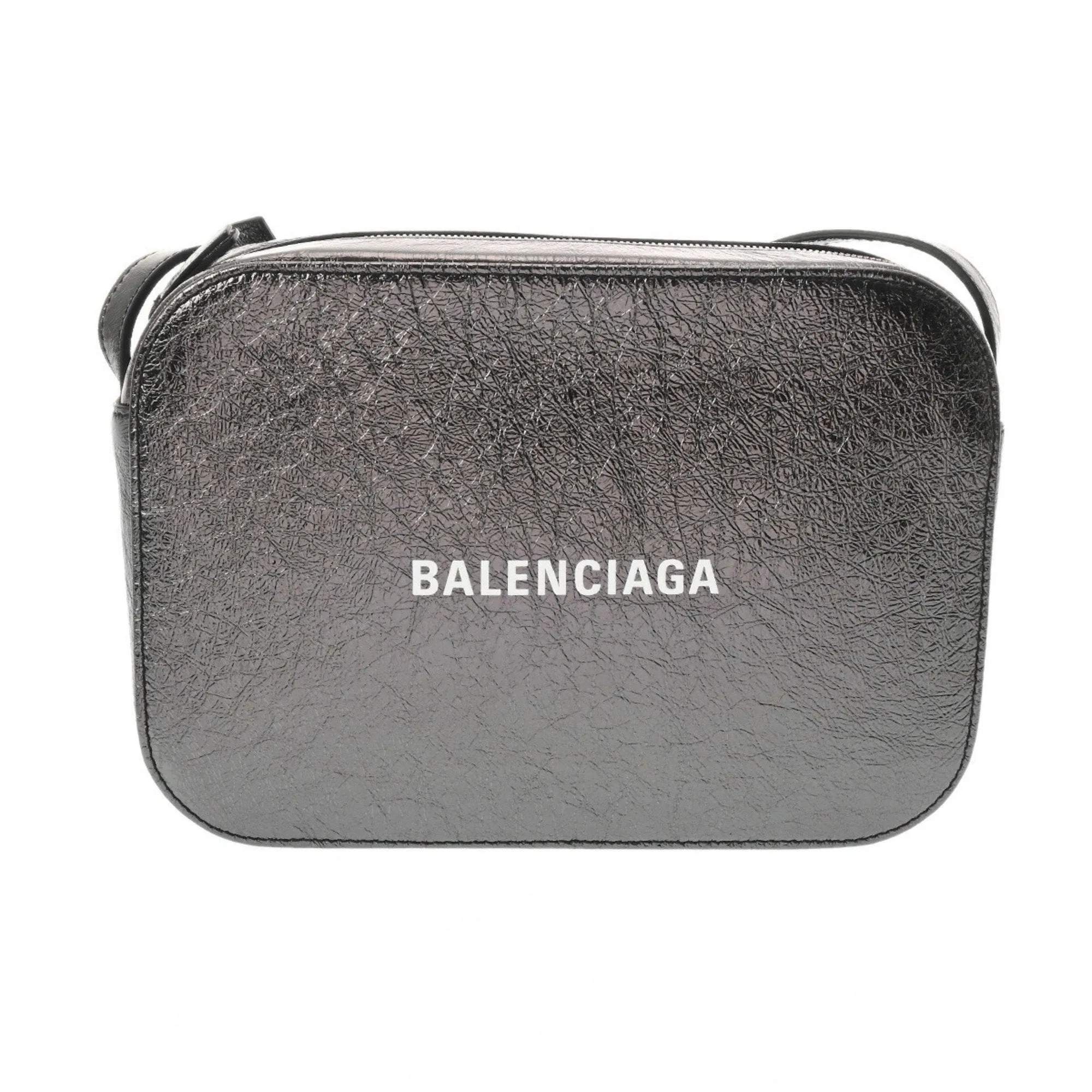 Balenciaga Camera Silver Leather Bag
