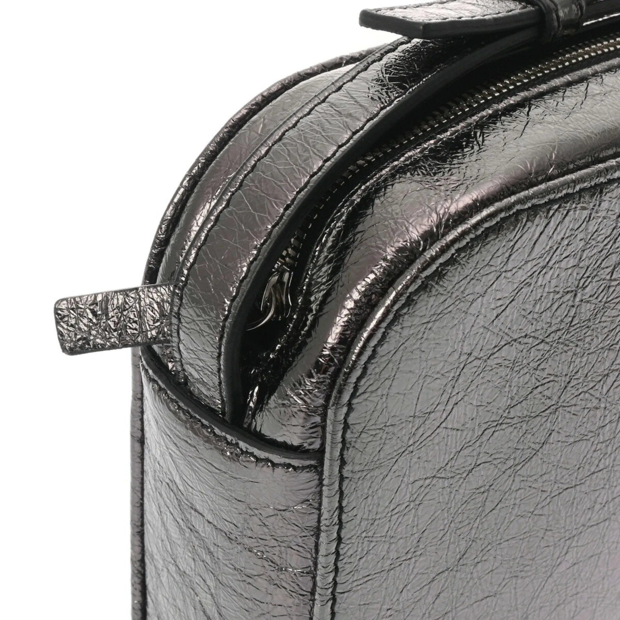 Balenciaga Camera Silver Leather Bag