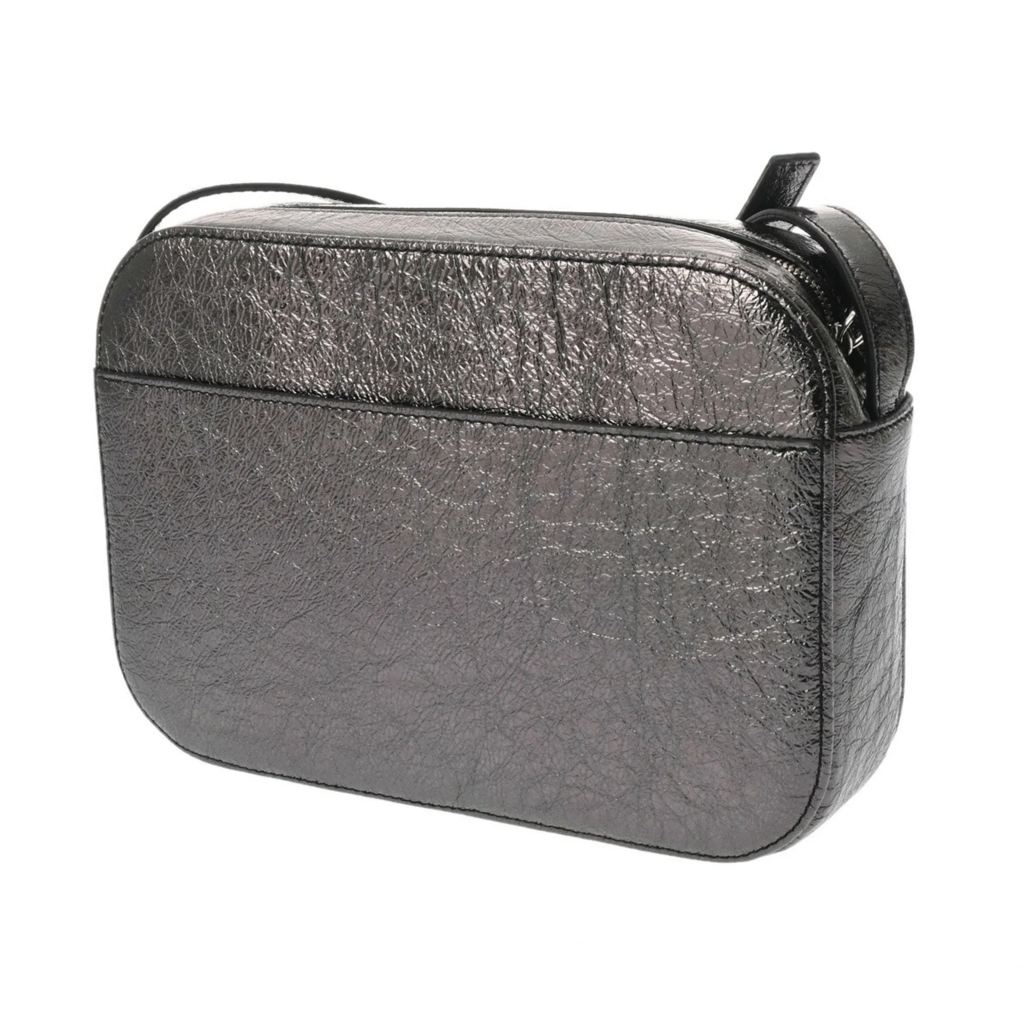 Balenciaga Camera Silver Leather Bag