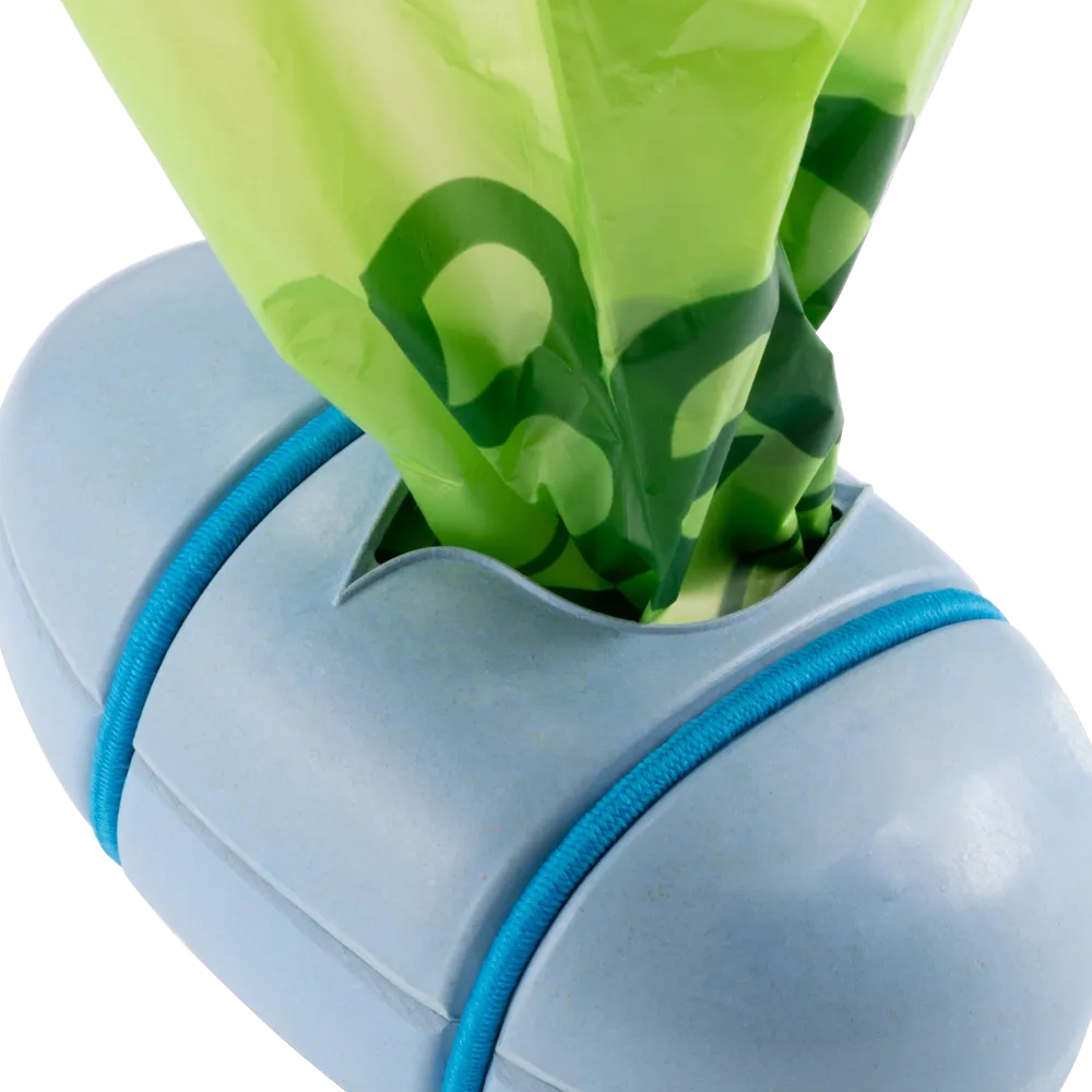 Bamboo Poop Bag Dispenser, Blue