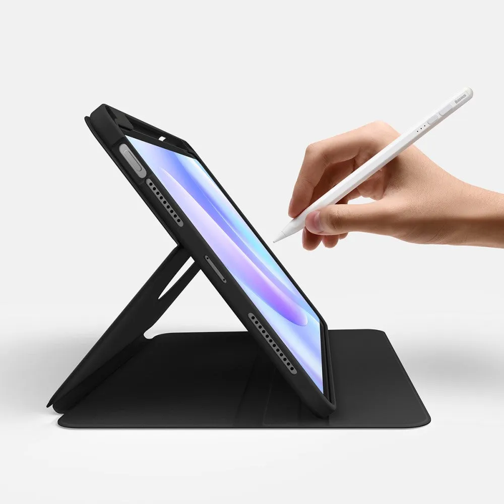 Baseus - iPad Pro 11" (2022/2021/2020/2018) Magnetic Cover with Leather Case Smart Cover Flip Case   Apple Pencil Holder - Black