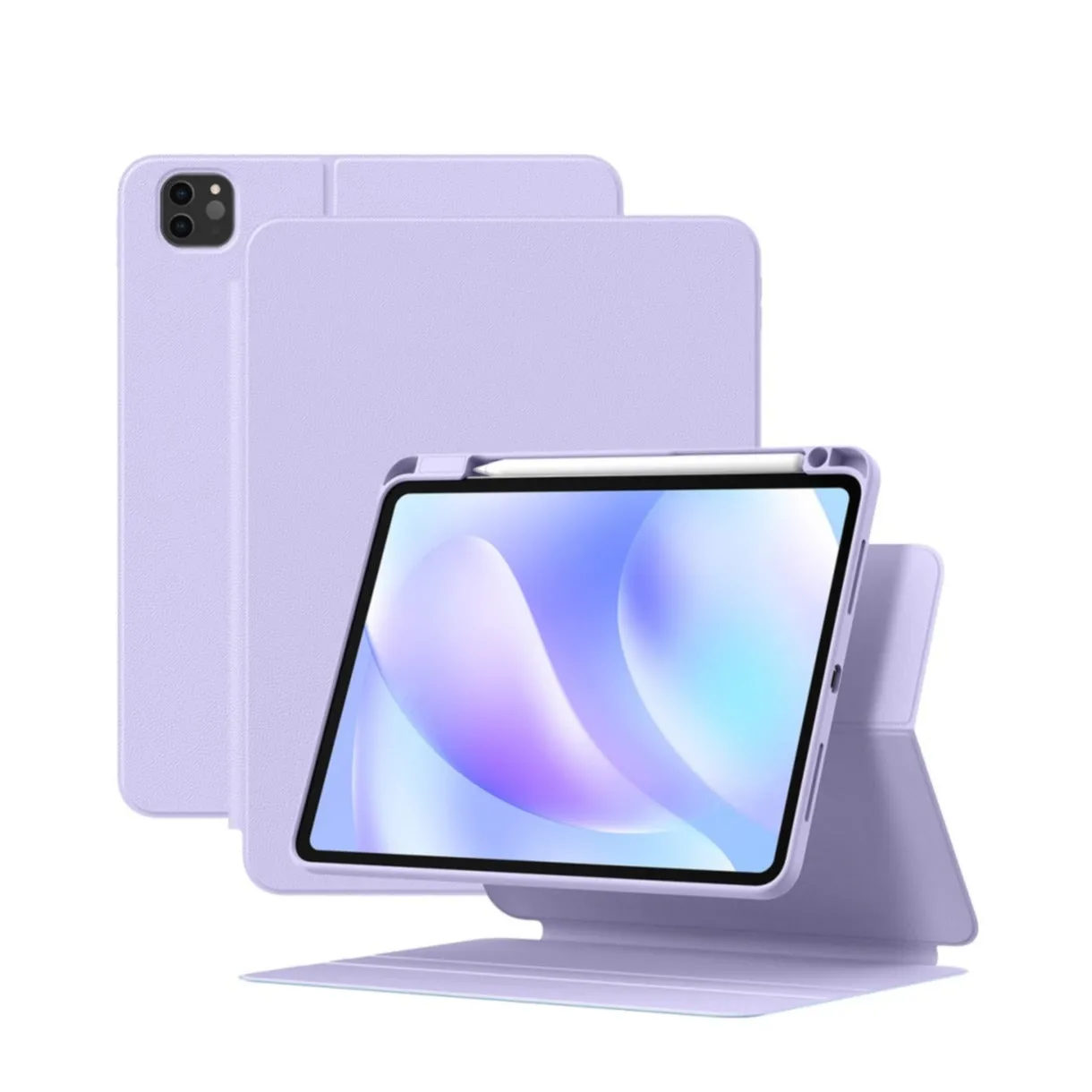 Baseus - iPad Pro 11" (2022/2021/2020/2018) Magnetic Cover with Leather Case Smart Cover Flip Case   Apple Pencil Holder - Purple