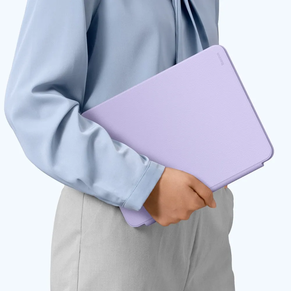 Baseus - iPad Pro 11" (2022/2021/2020/2018) Magnetic Cover with Leather Case Smart Cover Flip Case   Apple Pencil Holder - Purple