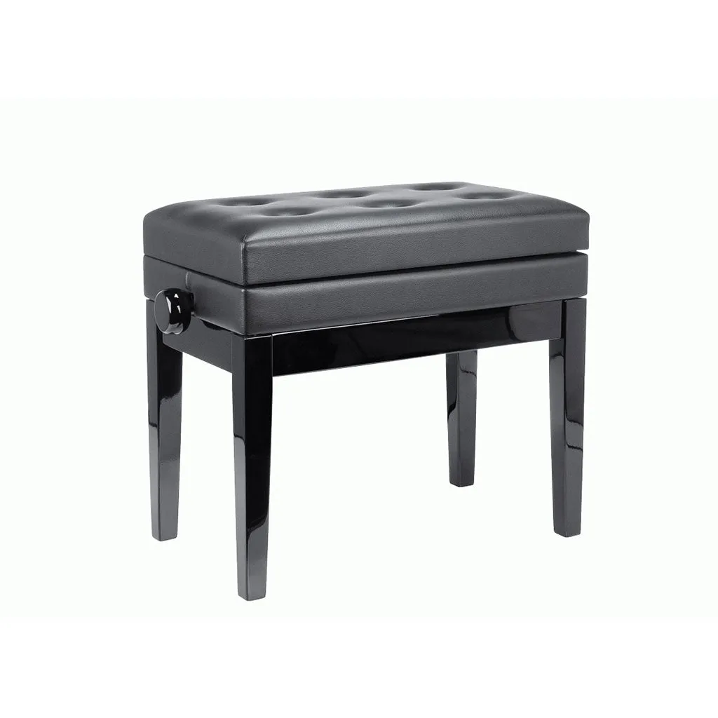 Beale BPB220BK Piano Bench Plush Cushion w/ Storage