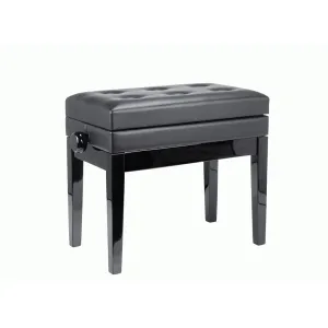 Beale BPB220BK Piano Bench Plush Cushion w/ Storage
