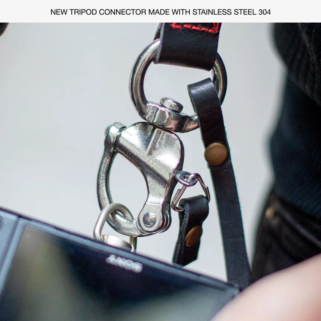 Berlin #701 - Black dual leather camera strap