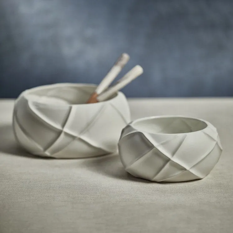 Bessie Ridged Ceramic Bowl
