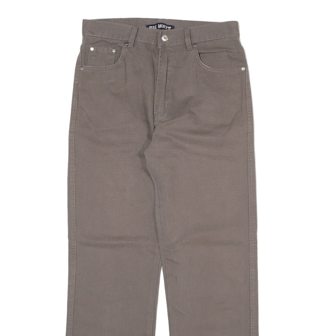 BIG WAYT Womens Trousers Grey Regular Straight W30 L30