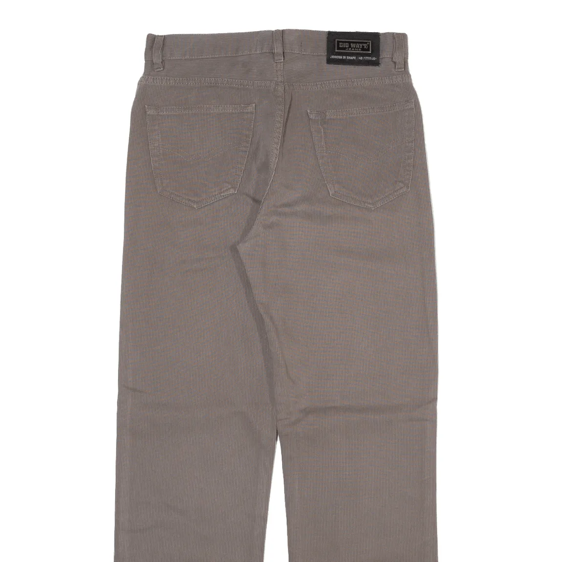 BIG WAYT Womens Trousers Grey Regular Straight W30 L30