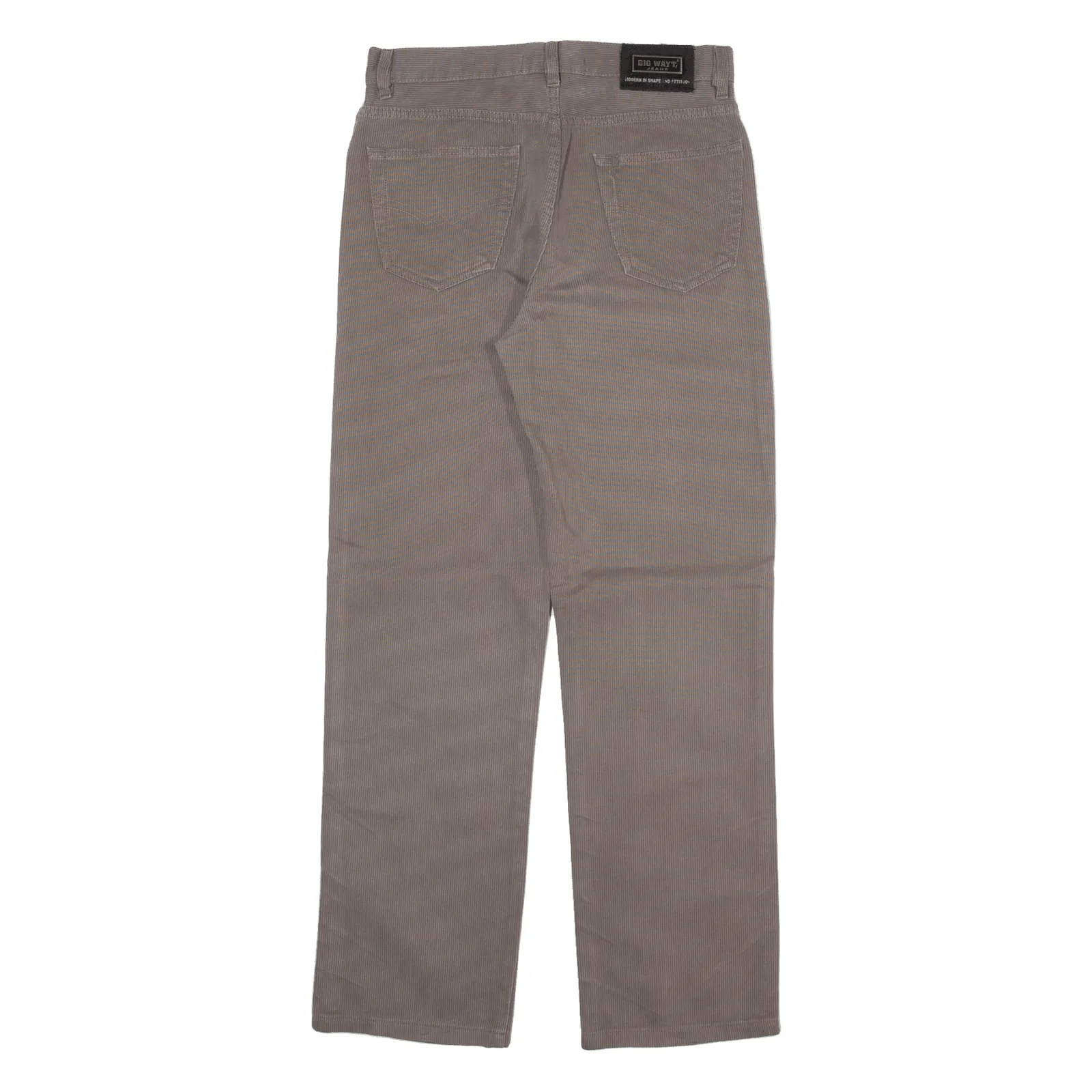BIG WAYT Womens Trousers Grey Regular Straight W30 L30