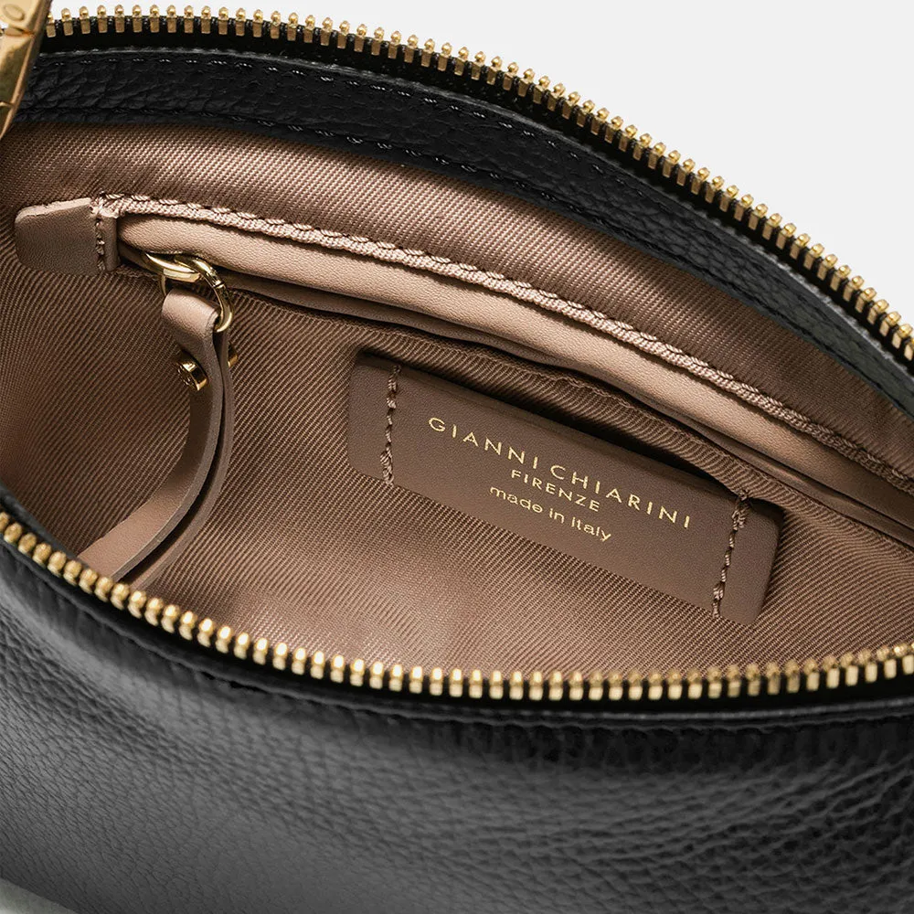 Black Leather Brooke Bag