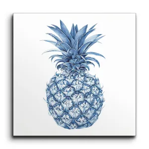 Blue Pineapple: Surreal Hexagonal Art
