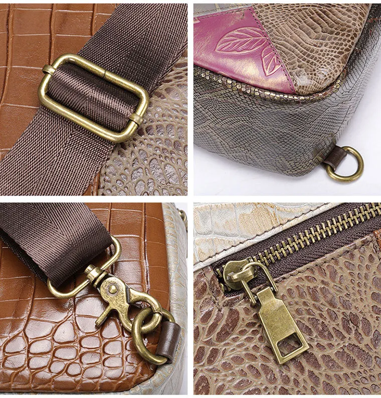 Boho Women's Crossbody Chest Backpack Bag Leather Sling Bags For Women