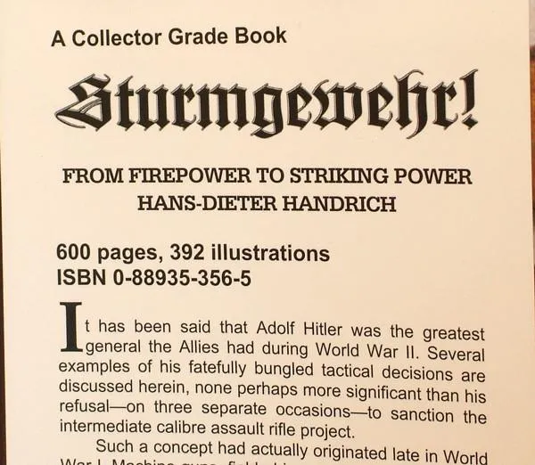 Book: Sturmgewehr! From Fire Power to Striking Power